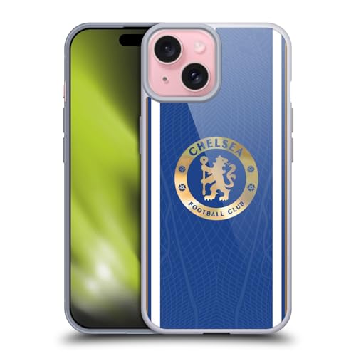 Head Case Designs Officially Licensed Chelsea Football Club Home 2023/24 Kit Soft Gel Case Compatible With Apple iPhone 15