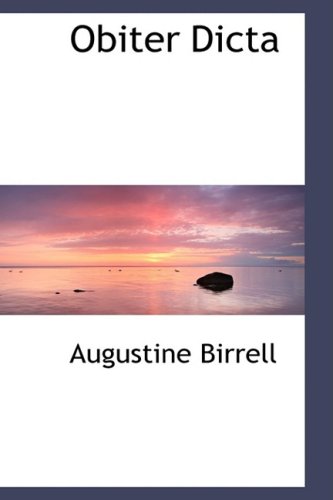 『Obiter Dicta』｜感想・レビュー - 読書メーター