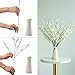 TYEERDEC Orchids Artificial Flowers, 10 Bunches Fake Silk Flowers for Decoration, Long Stem Artificial Flowers for Tall Vase Home Decor Indoor - White
