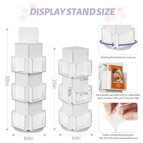 image for Natheeph Rotating Display Stand Greeting Card Display Wooden Display R