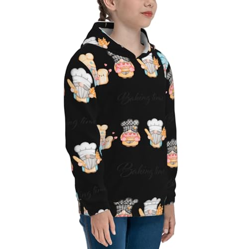 Little Chef Gnome Kids Pullover Hoodies Boys Sweatshirts Girls Athletic Clothes with Pocket3