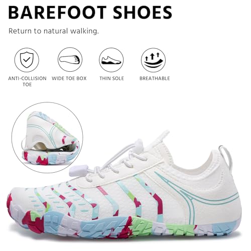 Image of EWUHA Barefoot Shoes Womens Mens Footwear for Walking Hiking with Wide Toe Box,Healthy & Non-Slip,Breathable Barefoot Vitality Water Shoes for Beach Pool Swim Outdoor (Unisex)