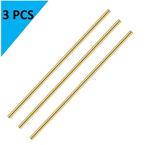 3 PCS 1/4 Brass Rods Brass Round Stock Lathe Bar Stock Kit Round