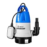 Water Pump: DEKO Submersible Water Pump 400W 8000L/H, Portable Water Sump Pump to Empty Pool, Water Drainage Pump for Clean and Dirty Water for Garden Pond, Pools, and Ditches + Float Switch