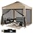 CROWN SHADES Gazebo 10x10 Pop Up Canopy with Mosquito Netting, Screen Tent with 4 Ropes, 8 Stakes, 4 Sandbags and Wheeled Storage Bag, Canopy for Patio & Backyard, Beige
