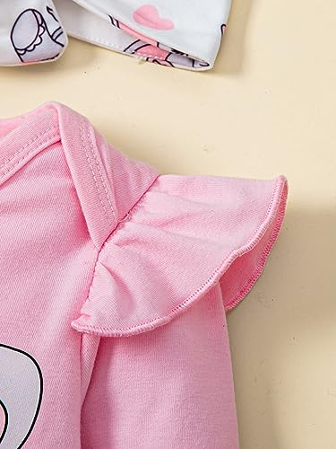 Baby Girls 0-18 Months Elephant Pattern Romper and Pants Outfit4