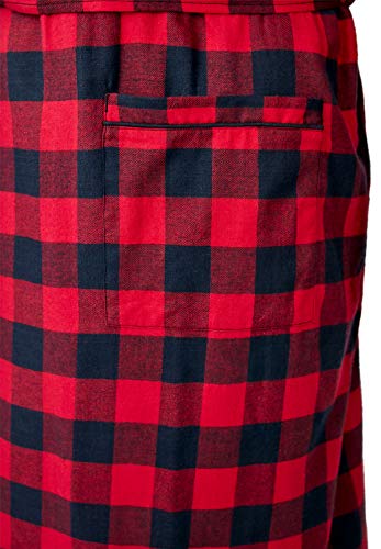Kingsize Men's Big & Tall Jersey-Lined Flannel Robe - Tall - 6Xl/7X, Balsam Plaid Multicolored #TOP5