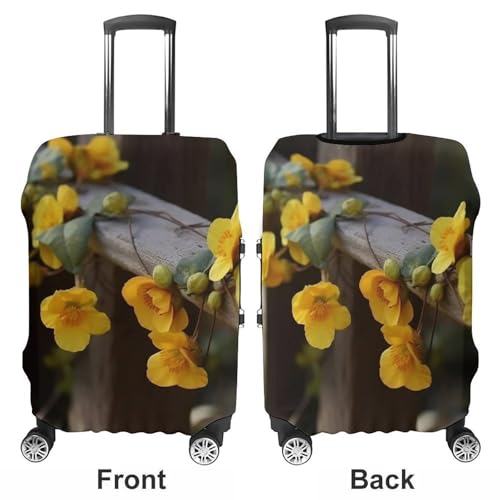 Travel Luggage Cover Protectors Elastic Anti-scratch Suitcase Cover Washable Luggage Sleeve Flowers on Fence Suitcase Cover Protector Fit 18-32 Inch Suitcases Travel Accessories XL3