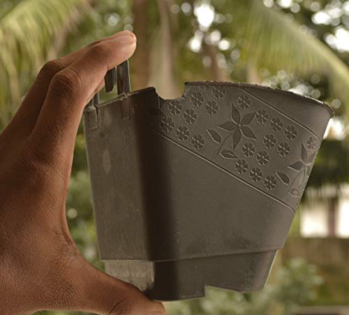 Image of 18 Pcs Vertical Garden Pots and Planter Wall Hanging Pots for Plants, Black