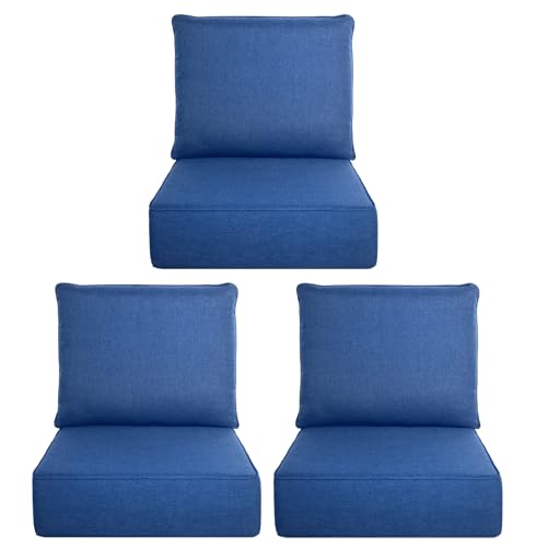 Image of Luxury Outdoor Seat Cushion Set-22 x 24 x 6 Inch Outdoor Chair Cushions with Water Resistant & Removable Cover Outdoor Cushions for Patio Furniture Chair Sofa Couch