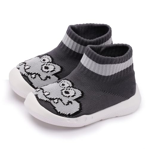 Image of Engtoy Baby Sock Shoes Baby Walking Shoes Infant Non-Slip Breathable Slippers with Soft Rubber Sole Baby Boys Girls Slip On Sneakers