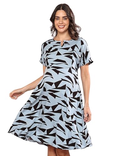 Image of MomToBe Women's Fit and Flare Knee Length Dress