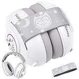 Picture of Lilian&Gema 2-in-1 Baby Ear Muffs Noise Protection up to 48 Months - Cute Owl Ear Protection for Infant & Toddler - Baby Airplane/Travel Essentials - Adjustable Noise Reduction Earmuffs, White