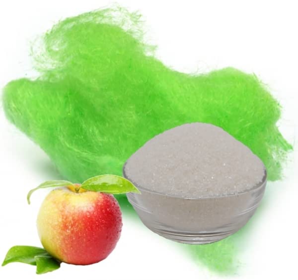 Gaumenshop® Zucker für Zuckerwatte und Zuckerwattemaschine (4x250 g + 50 Stäbe) mit Geschmack Apfel, Erdbeer, Heidelbeere, Vanille – Bild 4