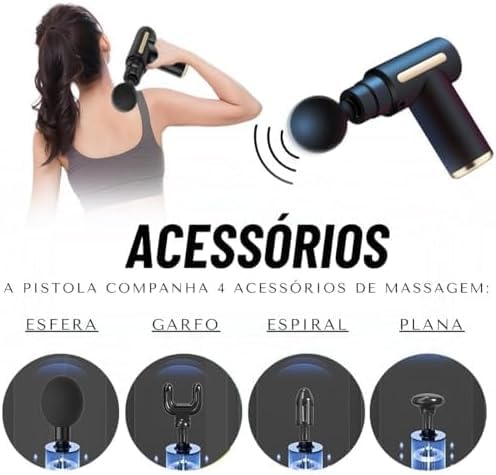 Massageador Elétrico Profissional Muscular Pistola Massagem Pistola Massageadora Onyon