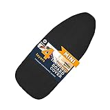 SAVUK 12.5 X 32 inch Smart Table Top Ironing Board Cover and Pad with Standard Size, Fits Small, Mini Board, Easy Placement, Extra Thick Padding, Elastic Cord, Heat Reflective (Black, 12.5' X 30')