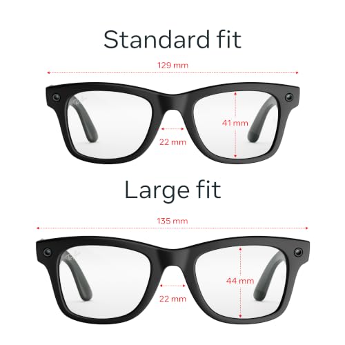 Image of Meta Ray-Ban (Gen 3) Wayfarer, Matte Black, Clear Lenses, AI Glasses with Camera for Men, Women