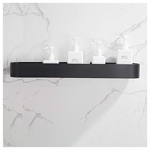 Stansfri badrum-WC-hylla, väggmonterad svart badrum-WC-handdukshållare, badrum och köksskåp Svart 50 cm 50 x 9 x 6 cm