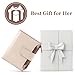 Airkit Small Wallet Women RFID Blocking Soft Leather Bifold Compact Card Holder Wallet for Women with Zipper Coin Pocket 4 ID Window