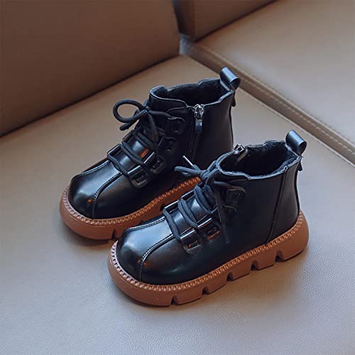 Fashion Winter Children Boots For Boys And Girls Bon Slip Thick Soles Flat Bottoms Side Zippers Plush Warm E Girl Boots2