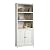Sauder Cottage Road Library with Doors, Soft White finish