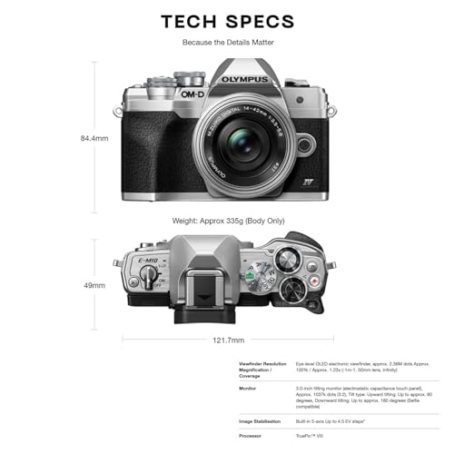 OM SYSTEM Olympus E-M10 Mark IV Silver Micro Four Thirds System Camera 20MP Sensor 5-Axis Image Stabilization 4K Video Wi-Fi - Image 4