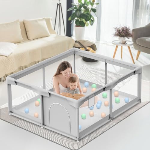 Image of Playpen Baby Playard, Playpen for Babies and Toddlers with Gate, 50x50 Baby Fence