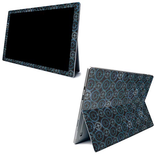 Image of MightySkins Carbon Fiber Skin for Microsoft Surface Pro 7 - Compass Tile | Textured Carbon Fiber Finish | Easy to Apply, Remove, and Change Styles | Made in The USA (CF-MISURPR7-Compass Tile)