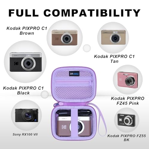 Funda para cámara compacta universal color púrpura miniatura 2