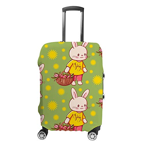 Housse de protection pour valise Ruchen évite les rayures et vols de bagage lapin vert