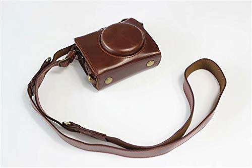 CRESTRADE �L���m�� PowerShot G7 X Mark III��p �J�����P�[�X �o�b�O ���烌�U�[ �{�f�B�[�P�[�X ���g���� �o�b�e���[�����ł� (�R�[�q�[) [���s�A���i]