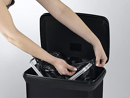 CURVER Kitchen Bin, Plastic, Black, 39 x 29 x 72 cm - Image 4