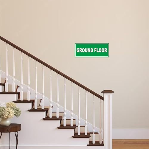 Image of ATTRACTSO - Ground Floor Sign Self Adhesive Laminated Sticker for Home, Office, Shop, Hospital, Hotel, Theatre, Restaurant - 12 inchx5 inch inch (Green)