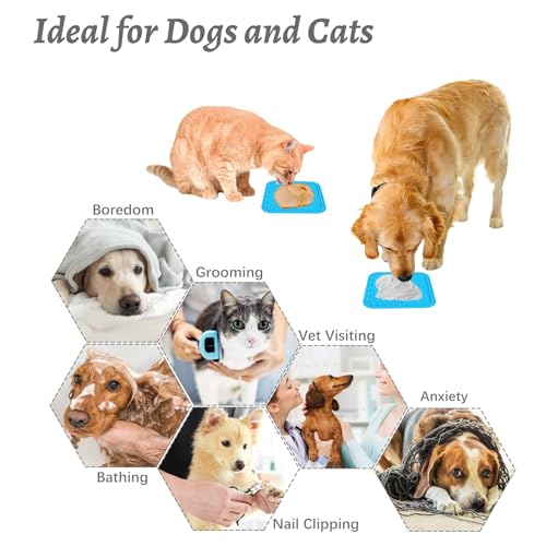 MateeyLife Tapetes de lambida para cães e gatos, almofada de lamber premium com ventosas para alívio