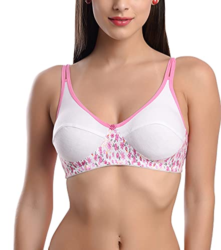 Image of StyFun Women's Non-Wired Bra, Non-Padded, Full Coverage Bra, Cotton Bra, Everyday Bras, Cup-B, Multicolor, See Main Image to Check How Many Bras You Will Get