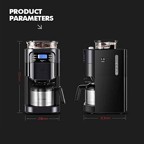 SQQSLZY Kaffeeutensilien Bean Cup Filter Kaffeemaschine Kaffeemaschine automatische Mühle Home-Office Nicht-Kapsel… – Bild 3