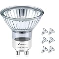 Vinaco GU10 Bulb, 6 Pack Halogen 120V 35W, Dimmable, MR16 GU10 Light Bulb with Long Lasting Lifespan, gu10+c for Track&Recessed Lighting, Gu10 Base Bulb, 35W MR16/FL/GU10, Warm White