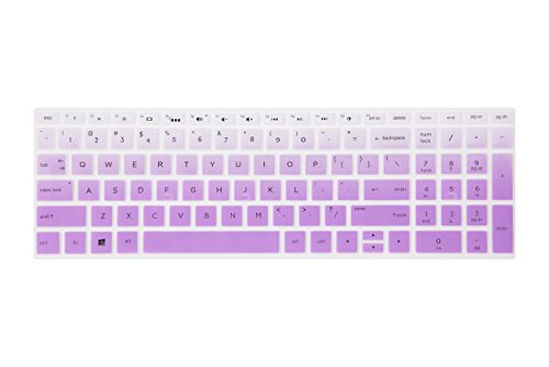 Leze - Ultra Thin Keyboard Cover for 15.6" HP Pavilion X360 15-BR,Pavilion 15-CC 15-CH 15-CD 15-CB 15-BS 17-BS 17M-AE Serie Touch-Screen Laptop - Gradual Purple