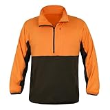 Picture of LOOGU Half Zip Pullover for Men Fleece Lining Performance Insulation Pullover Outdoor Warm Sweater Orange
