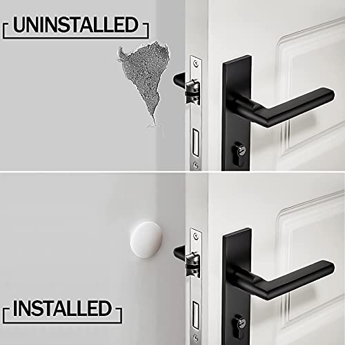 N Brand 1.57Inche Door Stopper Wall Protector, Adhesive Reusable Bumper Protector, With Strong 3M Adhesive,Quiet, Shock Absorbent Gel, Door Knob Wall Shield, White #TOP1