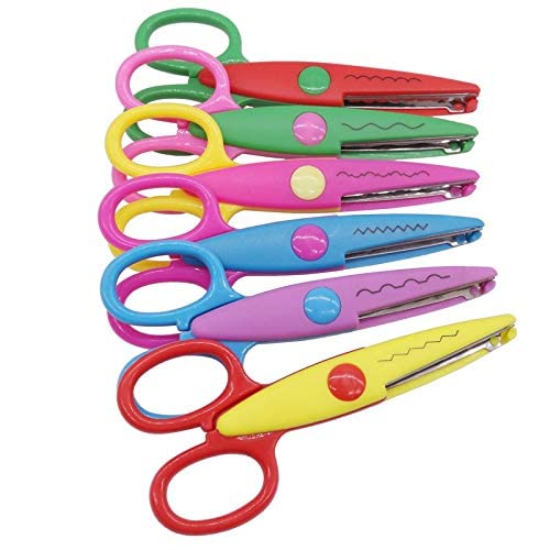ZILZON® Set of 6 Zig Zag Scissors (Multicolor)