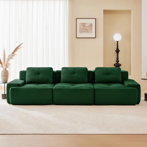Image of Corduroy Modular Sectional Sofa, Oversized Cloud Couches for Living Room