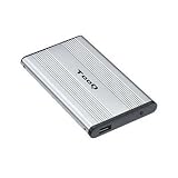 Carcasa de aluminio compatible con discos duros de 2.5" SATA I, II y III de hasta 9.5mm de alto