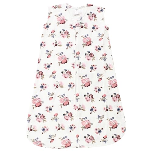 Hudson Baby Infant Girl Thermal Sleeveless Sleeping Bag 2pk, Soft Pink Sage Rose3