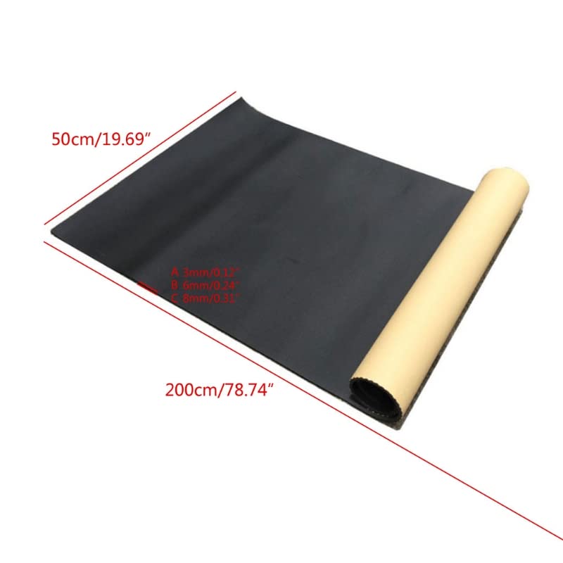 Insonorizzante Auto 200cmx50cm 3mm/6mm/10mm/20mm Adhesive Closed Cell Foam Sheets Soundproof Insulation Home Car Sound Acoustic Insulation Thermal Insonorizzazione Auto (Color : Thickness 6mm)
