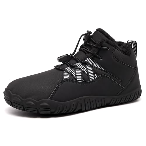 Best Barefoot Winter Boots for Kids | Cozy & Healthy Feet 15 Joyfultime KIDS Winter Fur Lined Warm Snow Boots for Boys Girls Slip-On Water-Resistant Cold Weather Wide Toe Box Barefoot Shoes for Little/Big Kids