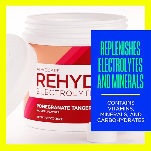 Image of AdvoCare Rehydrate - Electrolyte Drink Mix - Includes Magnesium, Sodium, Potassium & Calcium - Antioxidant & Amino Acid Fortified - Supports Hydration & Recovery - Pomegranate Tangerine, 12.7 oz