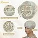QUEENTAS Grey Hair Toppers for Women with Thinning Hair 360°3D Cover with 5 Clips Short Synthetic Heat Resistant Hair Pieces for Dating Daily Use Wispy Bangs 6