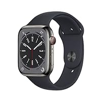 Apple Watch Series 8 (GPS + Cellular, 45mm) Smartwatch con cassa in acciaio inossidabile color...