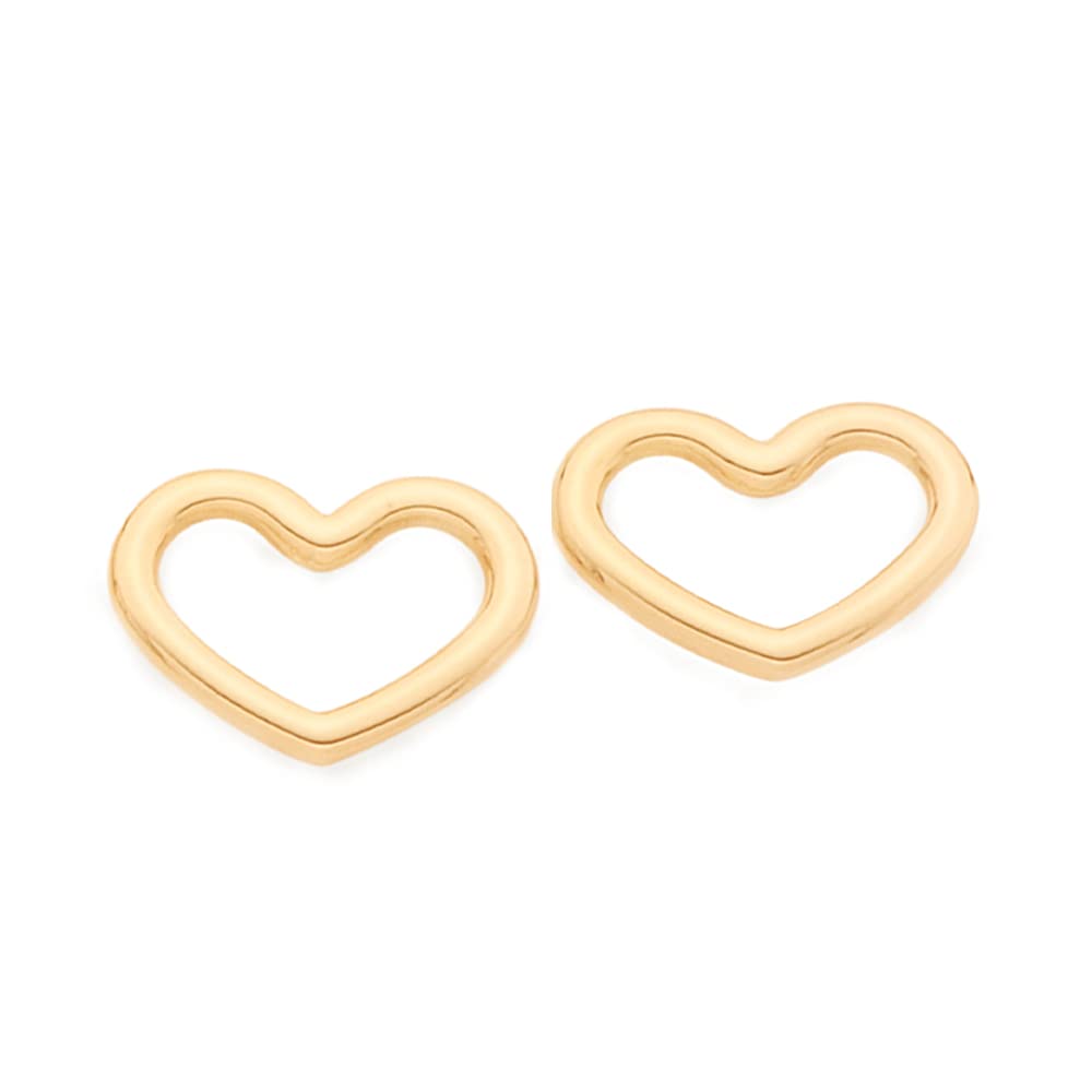 Rommanel 18K Gold-Plated Earrings, Minimalist, Shape of Heart Earring Set, Handcrafted, Lovely Jewelry Piece
